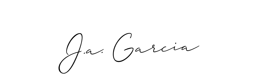 Also You can easily find your signature by using the search form. We will create J.a. Garcia name handwritten signature images for you free of cost using Allison_Script sign style. J.a. Garcia signature style 2 images and pictures png