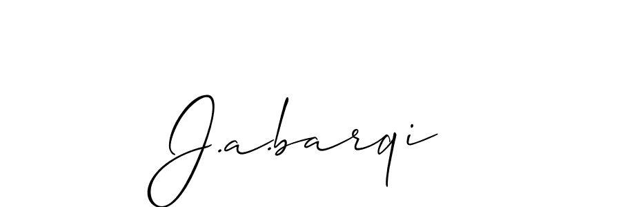 You should practise on your own different ways (Allison_Script) to write your name (J.a.barqi) in signature. don't let someone else do it for you. J.a.barqi signature style 2 images and pictures png