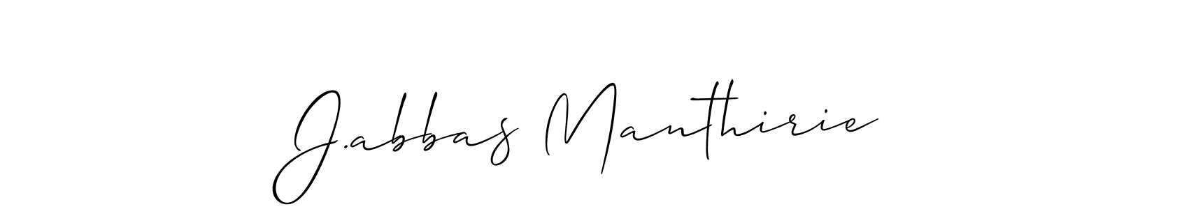 How to make J.abbas Manthirie signature? Allison_Script is a professional autograph style. Create handwritten signature for J.abbas Manthirie name. J.abbas Manthirie signature style 2 images and pictures png