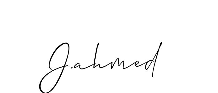 Also You can easily find your signature by using the search form. We will create J.ahmed name handwritten signature images for you free of cost using Allison_Script sign style. J.ahmed signature style 2 images and pictures png