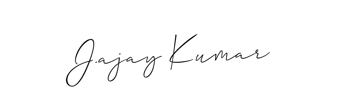 Make a beautiful signature design for name J.ajay Kumar. Use this online signature maker to create a handwritten signature for free. J.ajay Kumar signature style 2 images and pictures png