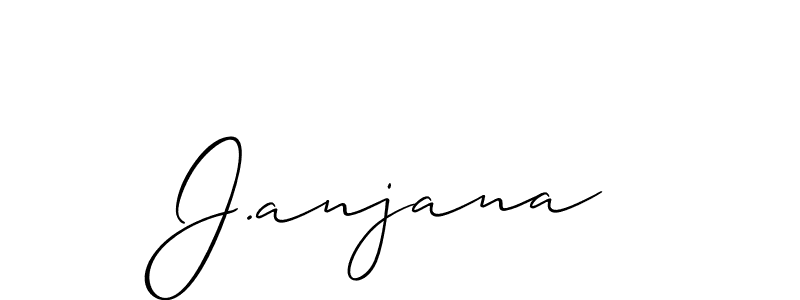 Also we have J.anjana name is the best signature style. Create professional handwritten signature collection using Allison_Script autograph style. J.anjana signature style 2 images and pictures png