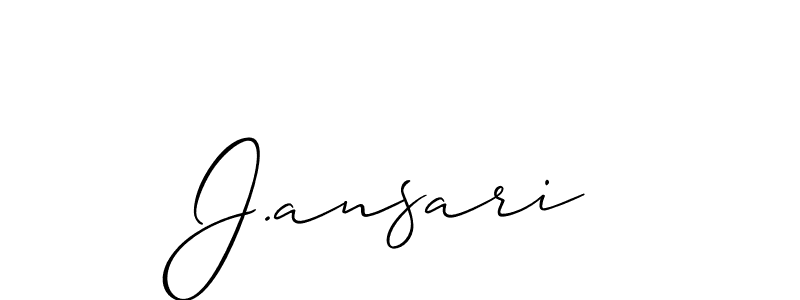 J.ansari stylish signature style. Best Handwritten Sign (Allison_Script) for my name. Handwritten Signature Collection Ideas for my name J.ansari. J.ansari signature style 2 images and pictures png