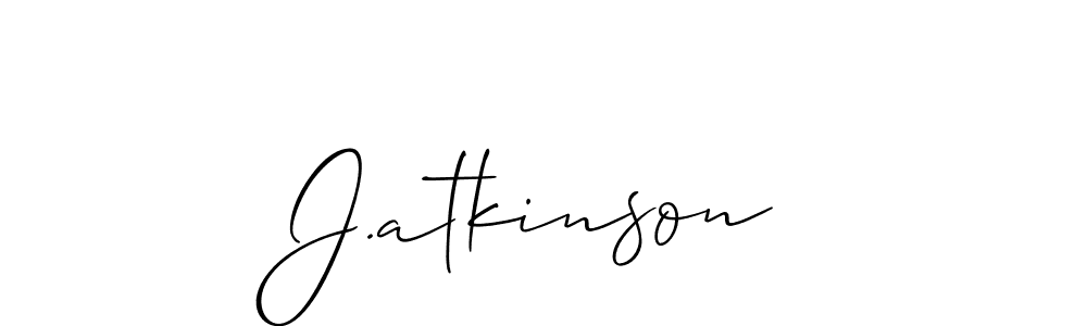 Make a beautiful signature design for name J.atkinson. With this signature (Allison_Script) style, you can create a handwritten signature for free. J.atkinson signature style 2 images and pictures png