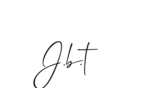 Make a beautiful signature design for name J.b.t. With this signature (Allison_Script) style, you can create a handwritten signature for free. J.b.t signature style 2 images and pictures png