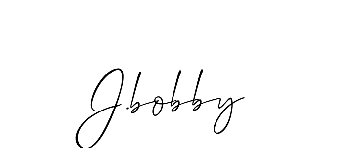 if you are searching for the best signature style for your name J.bobby. so please give up your signature search. here we have designed multiple signature styles  using Allison_Script. J.bobby signature style 2 images and pictures png