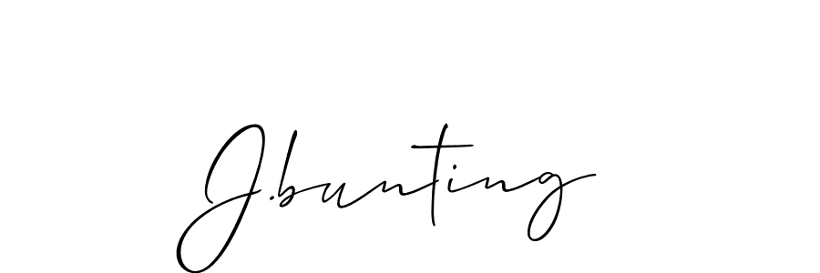 How to make J.bunting name signature. Use Allison_Script style for creating short signs online. This is the latest handwritten sign. J.bunting signature style 2 images and pictures png