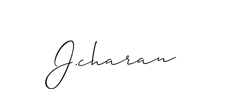 Best and Professional Signature Style for J.charan. Allison_Script Best Signature Style Collection. J.charan signature style 2 images and pictures png