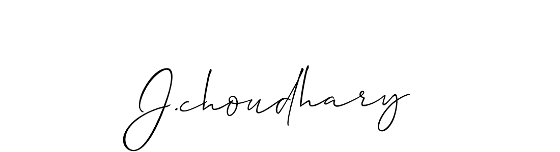 How to make J.choudhary signature? Allison_Script is a professional autograph style. Create handwritten signature for J.choudhary name. J.choudhary signature style 2 images and pictures png