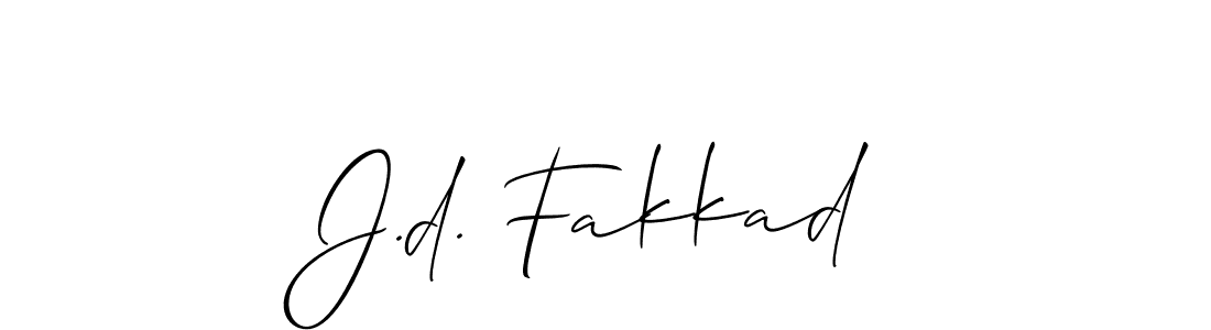 Similarly Allison_Script is the best handwritten signature design. Signature creator online .You can use it as an online autograph creator for name J.d. Fakkad. J.d. Fakkad signature style 2 images and pictures png