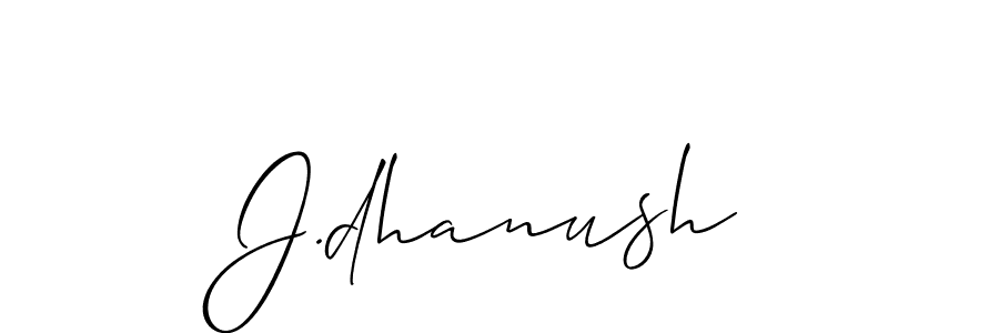 It looks lik you need a new signature style for name J.dhanush. Design unique handwritten (Allison_Script) signature with our free signature maker in just a few clicks. J.dhanush signature style 2 images and pictures png