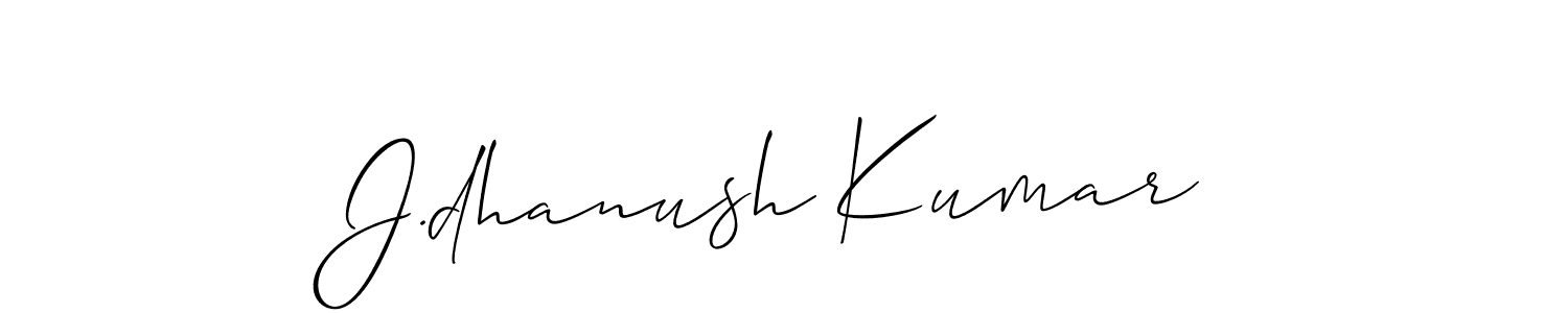 You should practise on your own different ways (Allison_Script) to write your name (J.dhanush Kumar) in signature. don't let someone else do it for you. J.dhanush Kumar signature style 2 images and pictures png