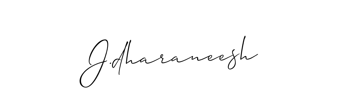 Create a beautiful signature design for name J.dharaneesh. With this signature (Allison_Script) fonts, you can make a handwritten signature for free. J.dharaneesh signature style 2 images and pictures png