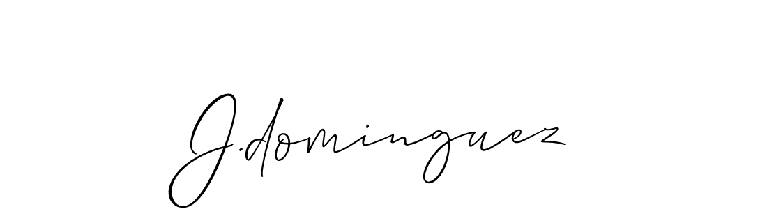 Make a beautiful signature design for name J.dominguez. With this signature (Allison_Script) style, you can create a handwritten signature for free. J.dominguez signature style 2 images and pictures png