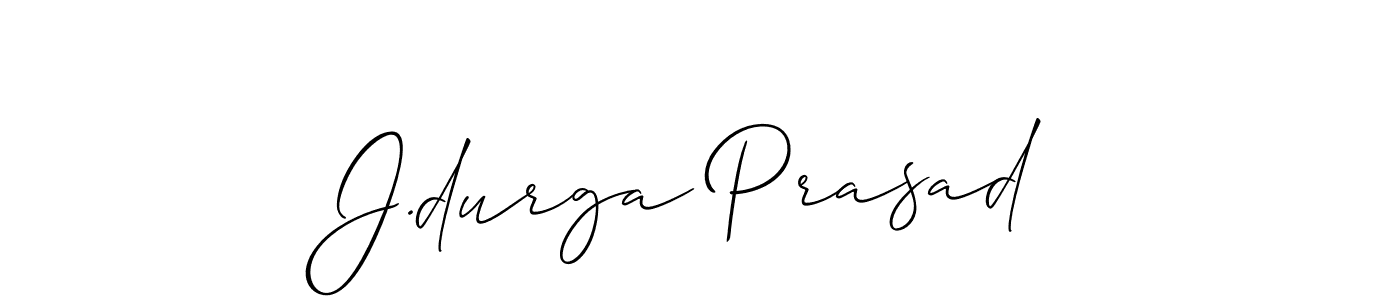 Also we have J.durga Prasad name is the best signature style. Create professional handwritten signature collection using Allison_Script autograph style. J.durga Prasad signature style 2 images and pictures png