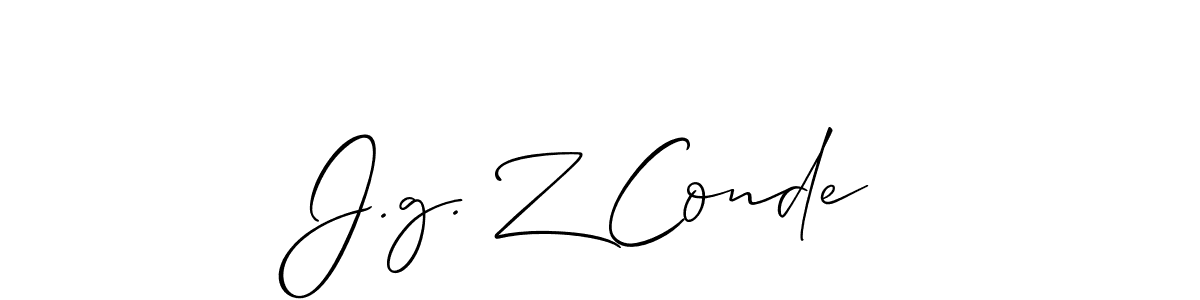 Make a short J.g. Z Conde signature style. Manage your documents anywhere anytime using Allison_Script. Create and add eSignatures, submit forms, share and send files easily. J.g. Z Conde signature style 2 images and pictures png