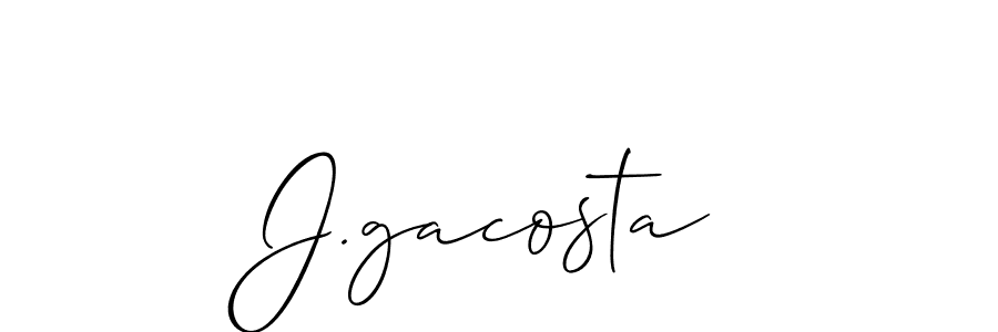 Make a short J.gacosta signature style. Manage your documents anywhere anytime using Allison_Script. Create and add eSignatures, submit forms, share and send files easily. J.gacosta signature style 2 images and pictures png
