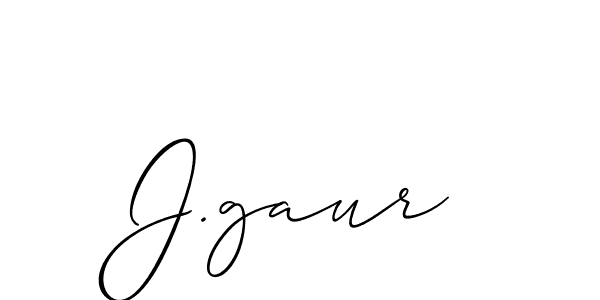 Make a short J.gaur signature style. Manage your documents anywhere anytime using Allison_Script. Create and add eSignatures, submit forms, share and send files easily. J.gaur signature style 2 images and pictures png