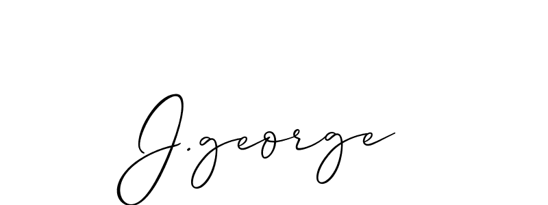 Create a beautiful signature design for name J.george. With this signature (Allison_Script) fonts, you can make a handwritten signature for free. J.george signature style 2 images and pictures png