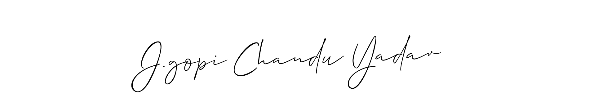 Make a beautiful signature design for name J.gopi Chandu Yadav. Use this online signature maker to create a handwritten signature for free. J.gopi Chandu Yadav signature style 2 images and pictures png