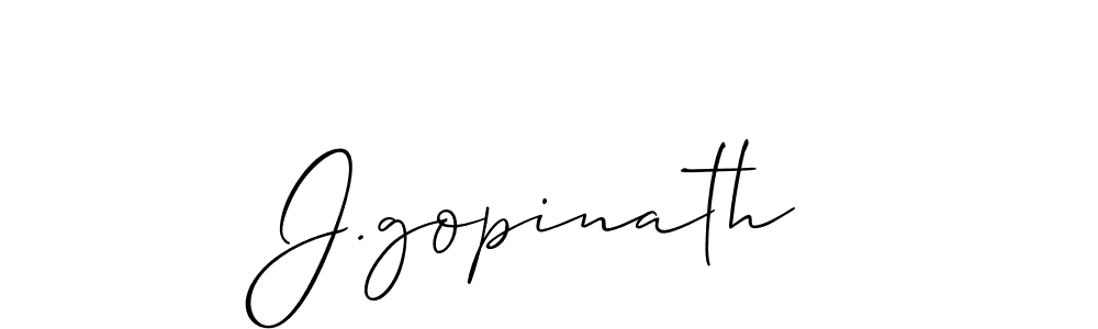 How to make J.gopinath name signature. Use Allison_Script style for creating short signs online. This is the latest handwritten sign. J.gopinath signature style 2 images and pictures png