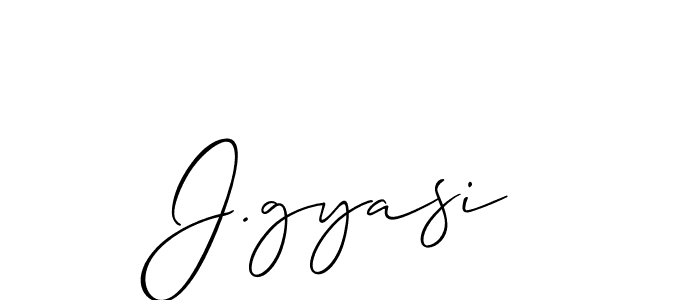 Allison_Script is a professional signature style that is perfect for those who want to add a touch of class to their signature. It is also a great choice for those who want to make their signature more unique. Get J.gyasi name to fancy signature for free. J.gyasi signature style 2 images and pictures png