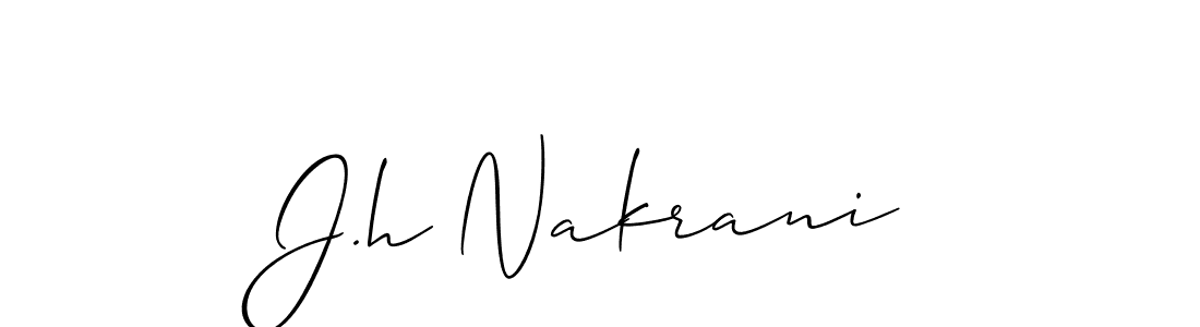 if you are searching for the best signature style for your name J.h Nakrani. so please give up your signature search. here we have designed multiple signature styles  using Allison_Script. J.h Nakrani signature style 2 images and pictures png