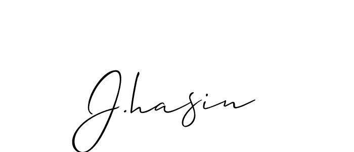 J.hasin stylish signature style. Best Handwritten Sign (Allison_Script) for my name. Handwritten Signature Collection Ideas for my name J.hasin. J.hasin signature style 2 images and pictures png