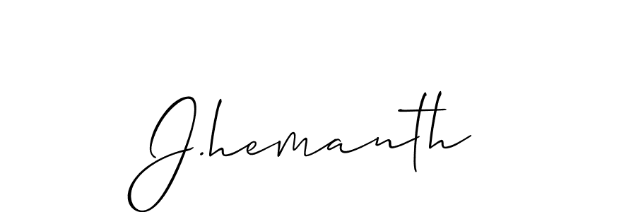 Also You can easily find your signature by using the search form. We will create J.hemanth name handwritten signature images for you free of cost using Allison_Script sign style. J.hemanth signature style 2 images and pictures png