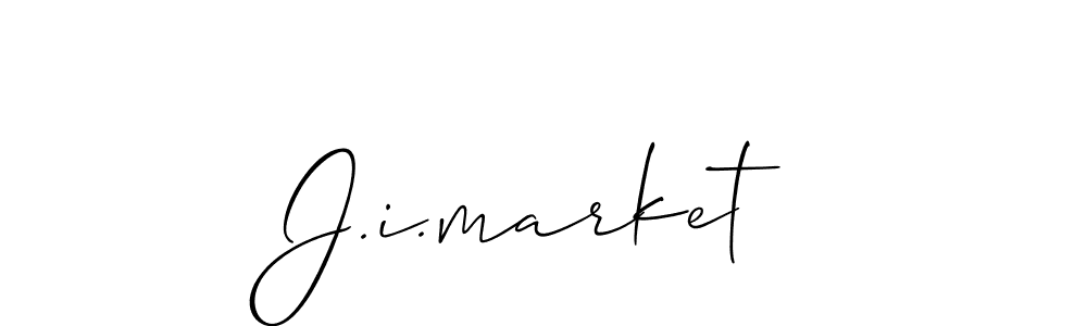 Create a beautiful signature design for name J.i.market. With this signature (Allison_Script) fonts, you can make a handwritten signature for free. J.i.market signature style 2 images and pictures png