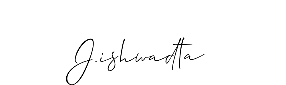 Use a signature maker to create a handwritten signature online. With this signature software, you can design (Allison_Script) your own signature for name J.ishwadta. J.ishwadta signature style 2 images and pictures png