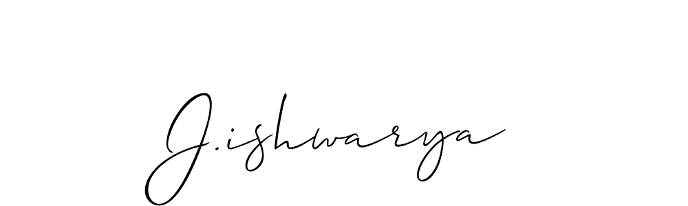 Best and Professional Signature Style for J.ishwarya. Allison_Script Best Signature Style Collection. J.ishwarya signature style 2 images and pictures png