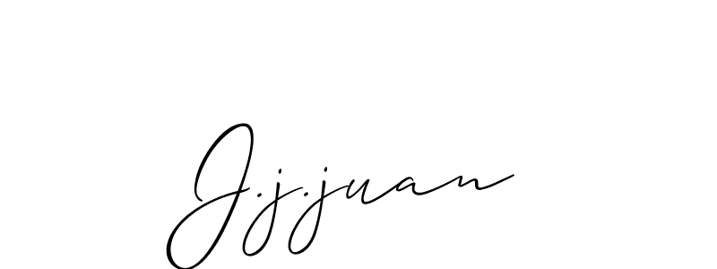 Also we have J.j.juan name is the best signature style. Create professional handwritten signature collection using Allison_Script autograph style. J.j.juan signature style 2 images and pictures png
