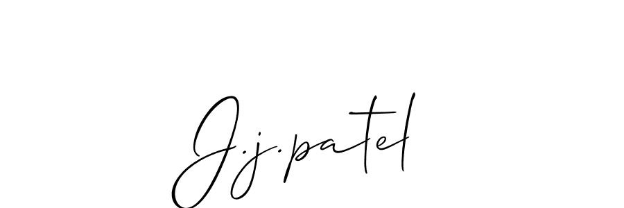 if you are searching for the best signature style for your name J.j.patel. so please give up your signature search. here we have designed multiple signature styles  using Allison_Script. J.j.patel signature style 2 images and pictures png