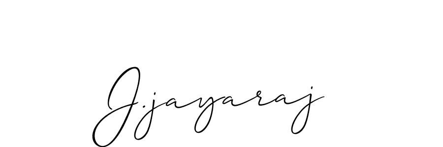 Make a beautiful signature design for name J.jayaraj. With this signature (Allison_Script) style, you can create a handwritten signature for free. J.jayaraj signature style 2 images and pictures png