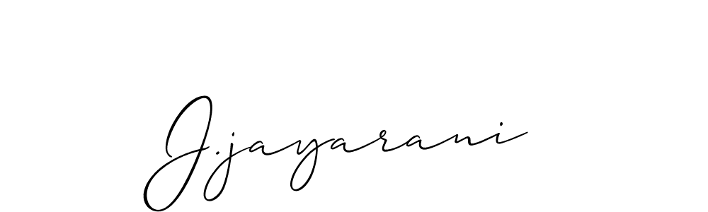 Also You can easily find your signature by using the search form. We will create J.jayarani name handwritten signature images for you free of cost using Allison_Script sign style. J.jayarani signature style 2 images and pictures png