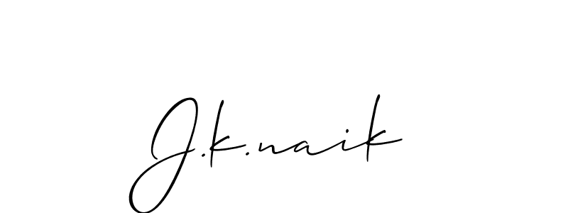 Allison_Script is a professional signature style that is perfect for those who want to add a touch of class to their signature. It is also a great choice for those who want to make their signature more unique. Get J.k.naik name to fancy signature for free. J.k.naik signature style 2 images and pictures png