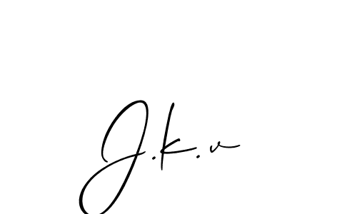 J.k.v stylish signature style. Best Handwritten Sign (Allison_Script) for my name. Handwritten Signature Collection Ideas for my name J.k.v. J.k.v signature style 2 images and pictures png