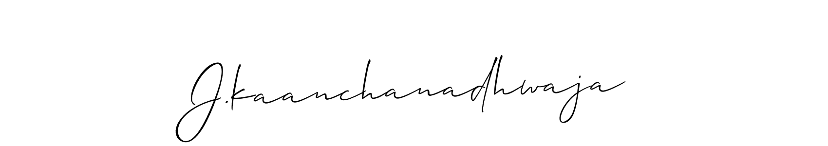 Make a beautiful signature design for name J.kaanchanadhwaja. With this signature (Allison_Script) style, you can create a handwritten signature for free. J.kaanchanadhwaja signature style 2 images and pictures png