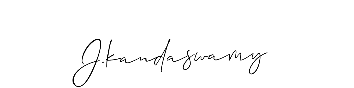 Create a beautiful signature design for name J.kandaswamy. With this signature (Allison_Script) fonts, you can make a handwritten signature for free. J.kandaswamy signature style 2 images and pictures png