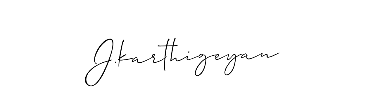 This is the best signature style for the J.karthigeyan name. Also you like these signature font (Allison_Script). Mix name signature. J.karthigeyan signature style 2 images and pictures png