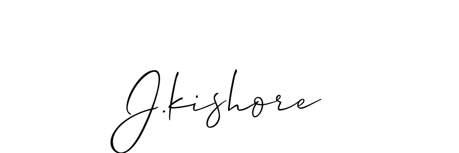 How to make J.kishore name signature. Use Allison_Script style for creating short signs online. This is the latest handwritten sign. J.kishore signature style 2 images and pictures png