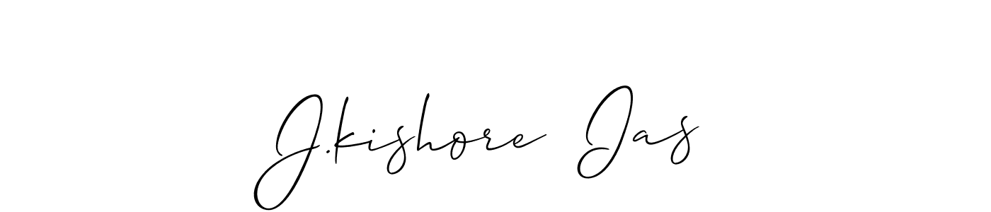 It looks lik you need a new signature style for name J.kishore  Ias. Design unique handwritten (Allison_Script) signature with our free signature maker in just a few clicks. J.kishore  Ias signature style 2 images and pictures png