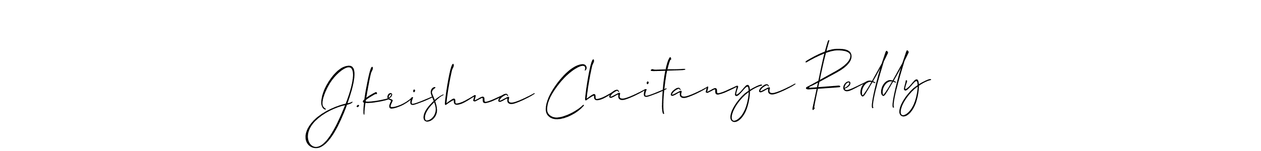J.krishna Chaitanya Reddy stylish signature style. Best Handwritten Sign (Allison_Script) for my name. Handwritten Signature Collection Ideas for my name J.krishna Chaitanya Reddy. J.krishna Chaitanya Reddy signature style 2 images and pictures png