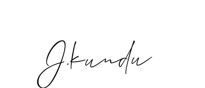 It looks lik you need a new signature style for name J.kundu. Design unique handwritten (Allison_Script) signature with our free signature maker in just a few clicks. J.kundu signature style 2 images and pictures png