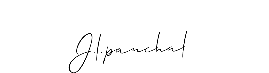 The best way (Allison_Script) to make a short signature is to pick only two or three words in your name. The name J.l.panchal include a total of six letters. For converting this name. J.l.panchal signature style 2 images and pictures png