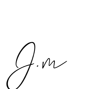 How to make J.m signature? Allison_Script is a professional autograph style. Create handwritten signature for J.m name. J.m signature style 2 images and pictures png