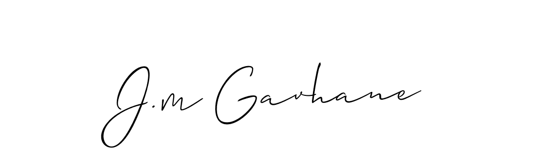 Design your own signature with our free online signature maker. With this signature software, you can create a handwritten (Allison_Script) signature for name J.m Gavhane. J.m Gavhane signature style 2 images and pictures png