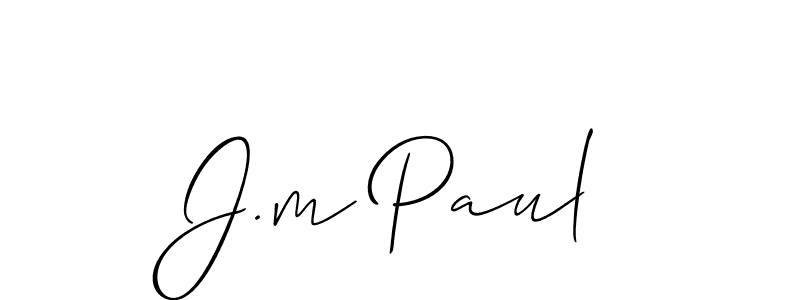 How to make J.m Paul signature? Allison_Script is a professional autograph style. Create handwritten signature for J.m Paul name. J.m Paul signature style 2 images and pictures png