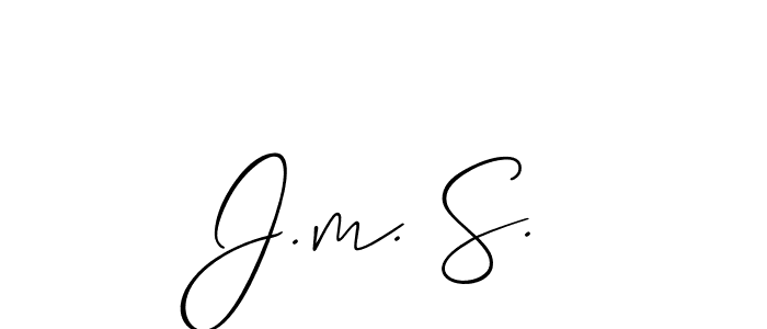 Use a signature maker to create a handwritten signature online. With this signature software, you can design (Allison_Script) your own signature for name J.m. S.. J.m. S. signature style 2 images and pictures png